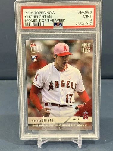 Shohei Ohtani Rookie PSA 9 2018 Topps Now - #MOW-6 Moment of the Week