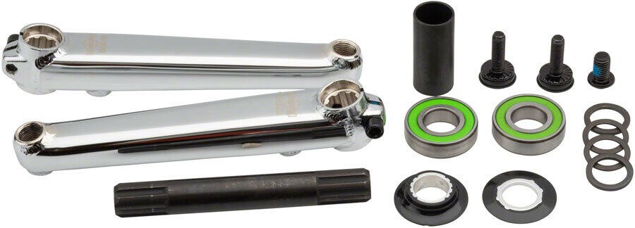 Sunday Saker v2 Cranks - 170mm, W/ 19mm Mid BB, LHD/RHD, Chrome