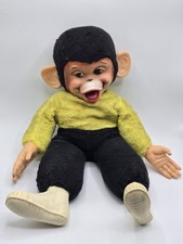 Vintage 19.5" Mr. Bim Zippy Monkey - Plush  Rubber with Red Buttons Chimpanzee