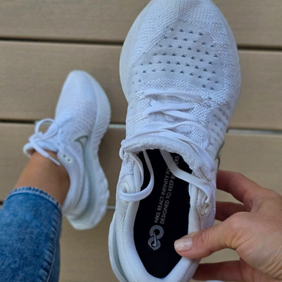 Nike React Infinity Run Flyknit 2 White Metallic Silver W CT2423-102