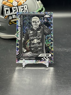 Max Verstappen 2025 Topps Chrome F1 Black and White Laser #142 (BHF)
