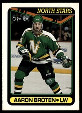 1990-91 O-Pee-Chee VTG OPC Set Break Aaron Broten Minnesota North Stars #118