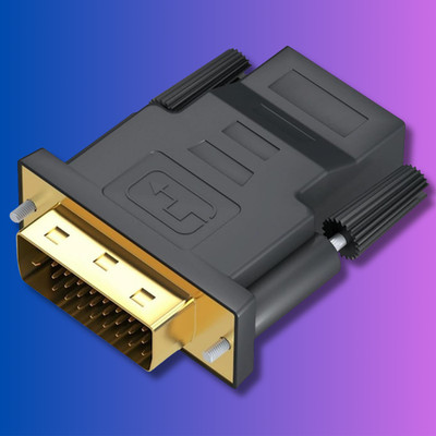 DVI-D Male (24+1 pin) to HDMI Female (19-pin) HD HDTV Monitor Display Adapter