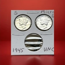 1945s & Micro s Mercury Dime Uncirculated 
