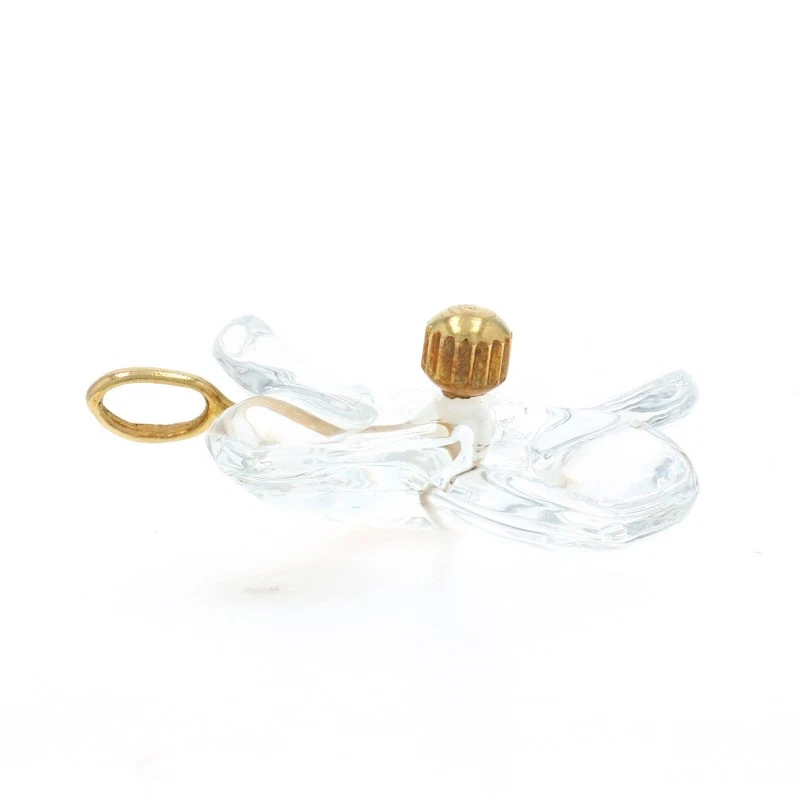 Colgante Flor Cristal Hortensia Baccarat - Oro Amarillo 18k Foto 3 de 4