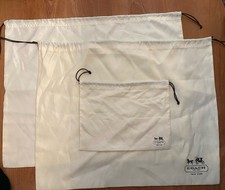 Set Of 3 COACH Dust Bag Storage Protective Drawstring See Desc For Sizes Satin
