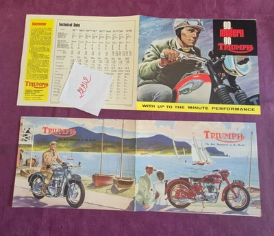 N°22242 /  Triumph /  2 catalogues  d'époque 1955 - 1965 - Photo 1/2