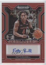 2022-23 Prizm Draft Picks College Penmanship Red 197/199 Fatts Russell Auto 10qe
