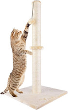 29" Height Tall Cat Scratching Post, Claw Scratcher with Sisal Rope and Covered
