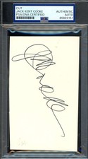Jack Kent Cooke PSA DNA Coa Signed 3x5 Index Card Autograph