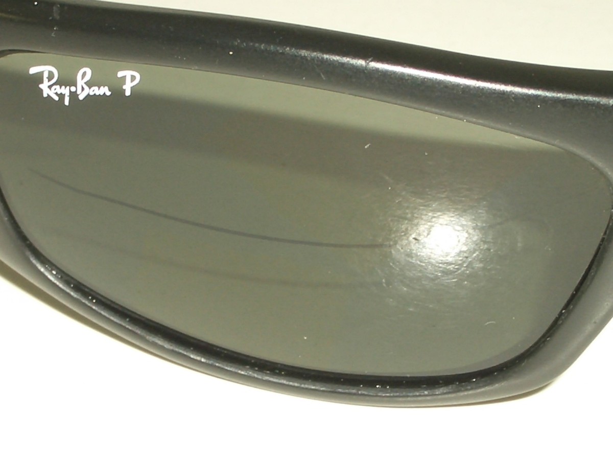 RAY-BAN ITALY RB4053 601-S/9A 3P MATTE BLACK POLARIZED SLEEK WRAP