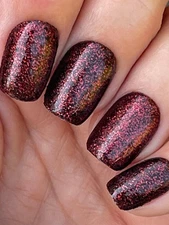 Red Aspen Press On Nails- Mocha Mania, Monica Short • Squoval • Glitter Brown