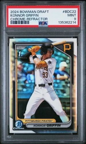 2024 Bowman Draft Chrome Refractor #BDC22 KONNOR GRIFFIN 1st Bowman PSA 9
