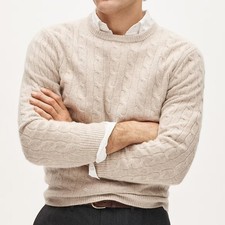 NWOT J Crew Cashmere Cable-Knit Sweater Birch M