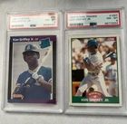 Set Of 2 Ken Griffey Jr Rookie Cards Psa 8 Score And Donruss