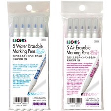 5 Water Erasable Fabric Marking Pen Blue 5 Disappearing Ink Fabric Marking ...