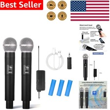 Pro Wireless Karaoke Microphone Set Dual Rech...