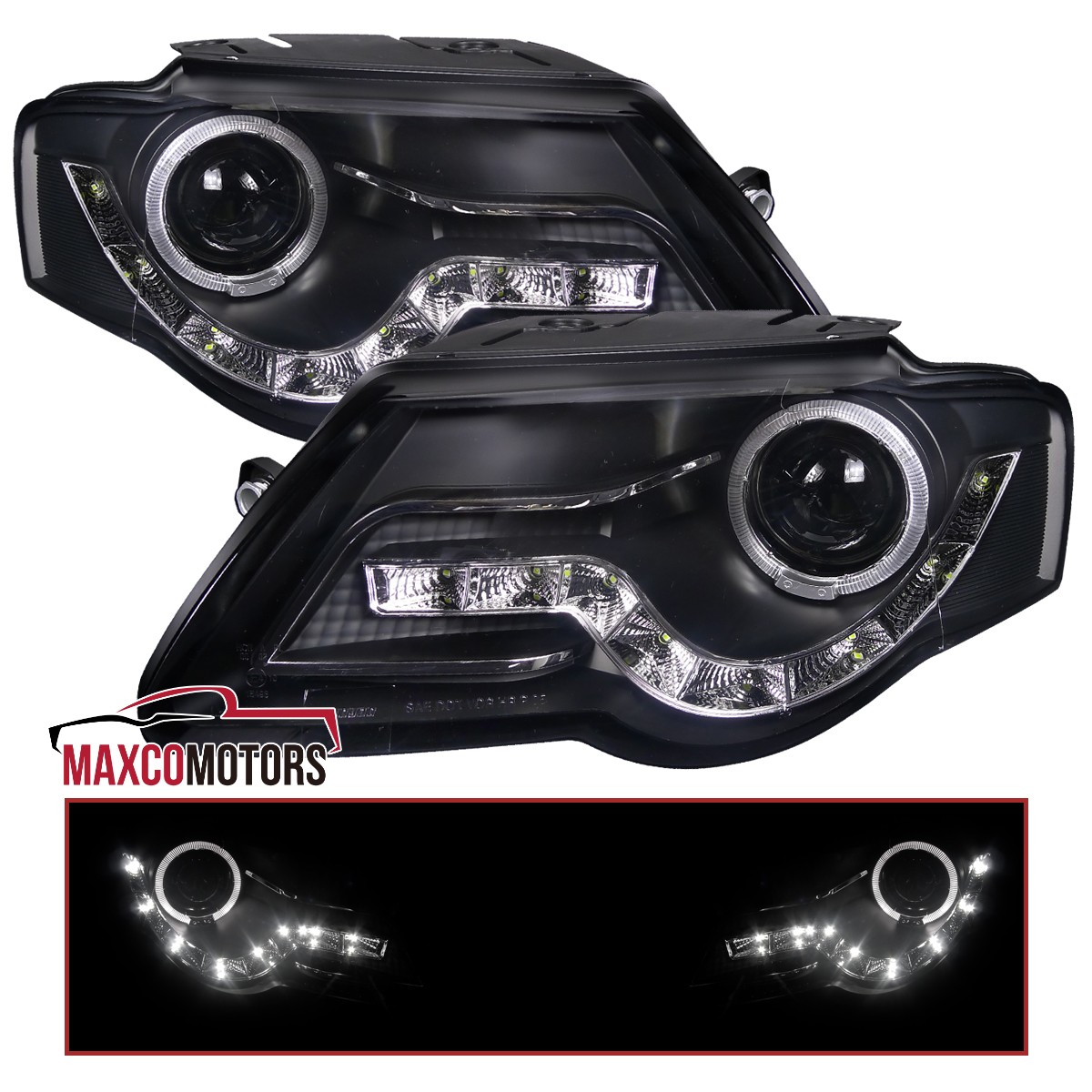 Headlight Set Right and Left for Passat 3C B6 My. 05-11H7 Incl. Motors Headlight Set Right and Left for Passat 3C B6 My. 05-11H7 Incl. Motors