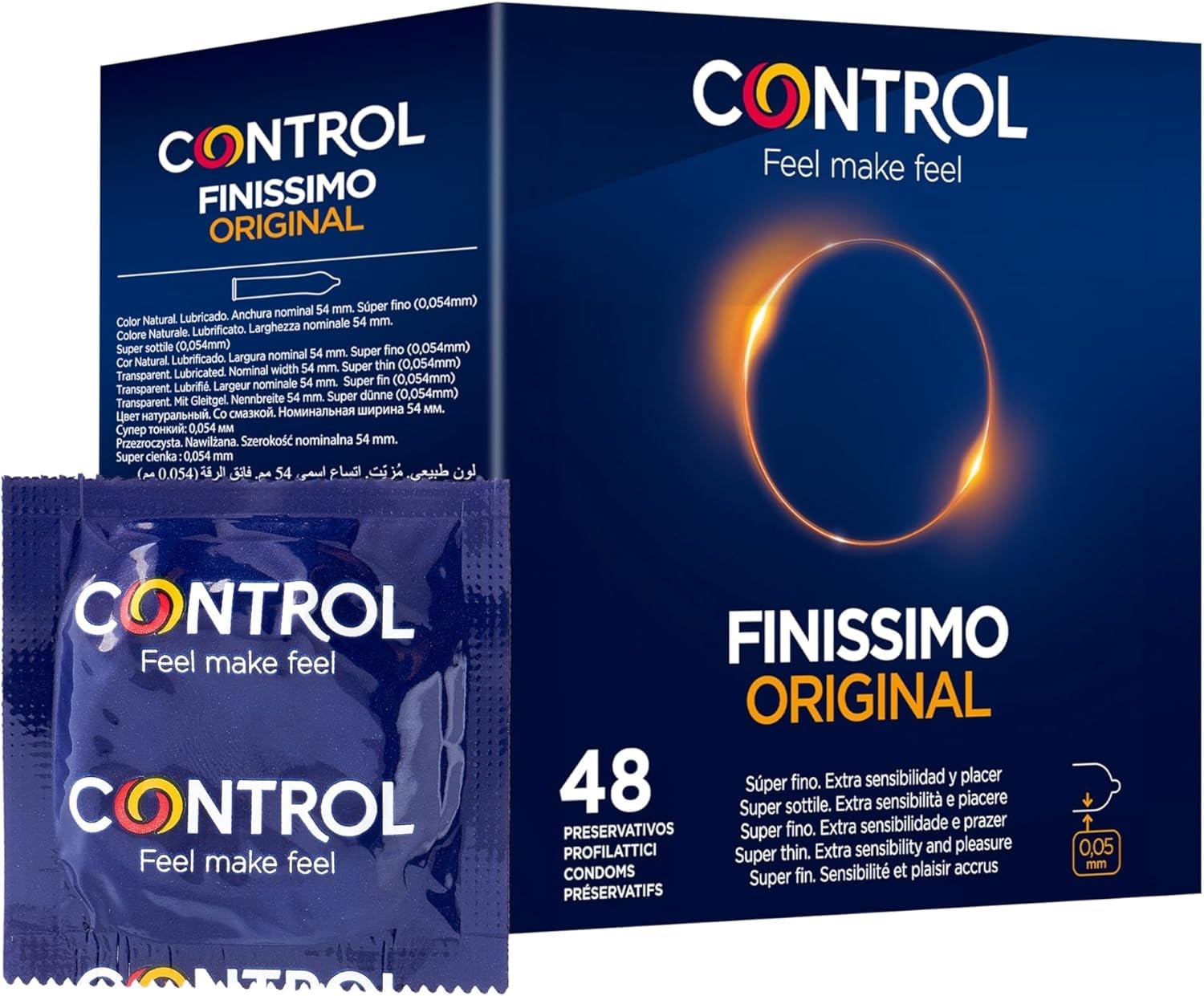 Control Finissimo Original Extra Dünne Kondome 0,05 mm – 48 Stück für höchste Se