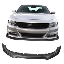 , Front Bumper Lip Compatible with 2015-2023 Dodge Charger, IKON V3 Style 