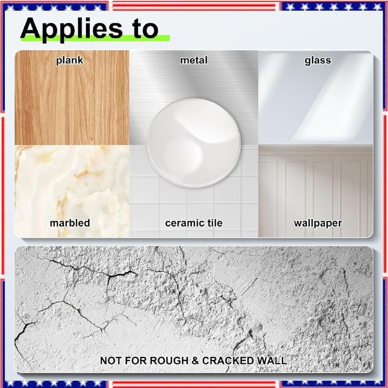 8PCS Door Stopper Wall Protector Silicone Door Knob Wall Protector Strong Back..