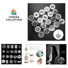 20Pcs Round Gobos Kit for Optical Snoot,66mm/2.6in Metal Plate Patterns for S...