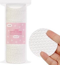 200 Count Large Cotton Rounds, 100 Pure Cotton Pads, 2.76 Inch Diameter, Soft