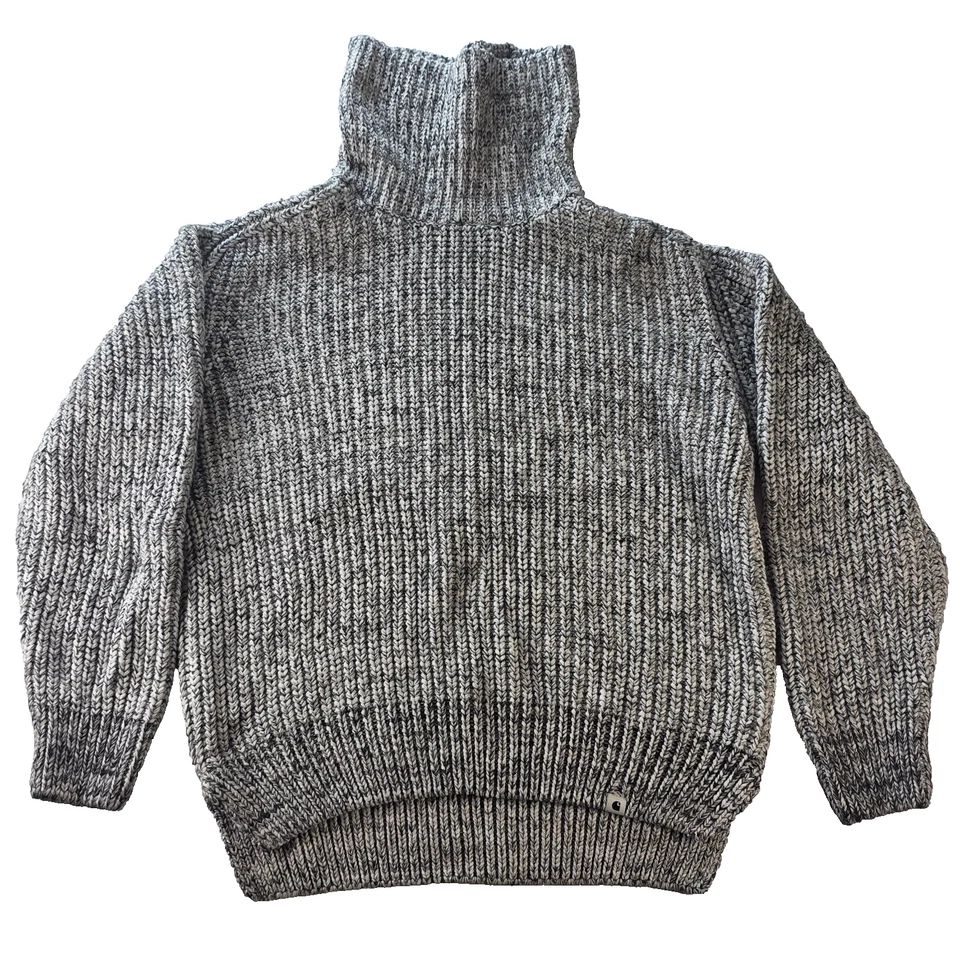 Свитер женский Carhartt Kegel коренастый кабель большой серый Lagenlook рабочая одежда - Изображение 3 из 4