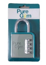 Pure Gym Branded Combination Padlock for Gym Lockers Heavy Duty Lock 4 Digit