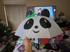 Panda Bear Black  White Umbrella Round Kids B74
