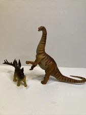 Vintage 1996 Safari Ltd Dinosaurs Lot Of 2 Stegosaurus Apatosaurus Pretend Play