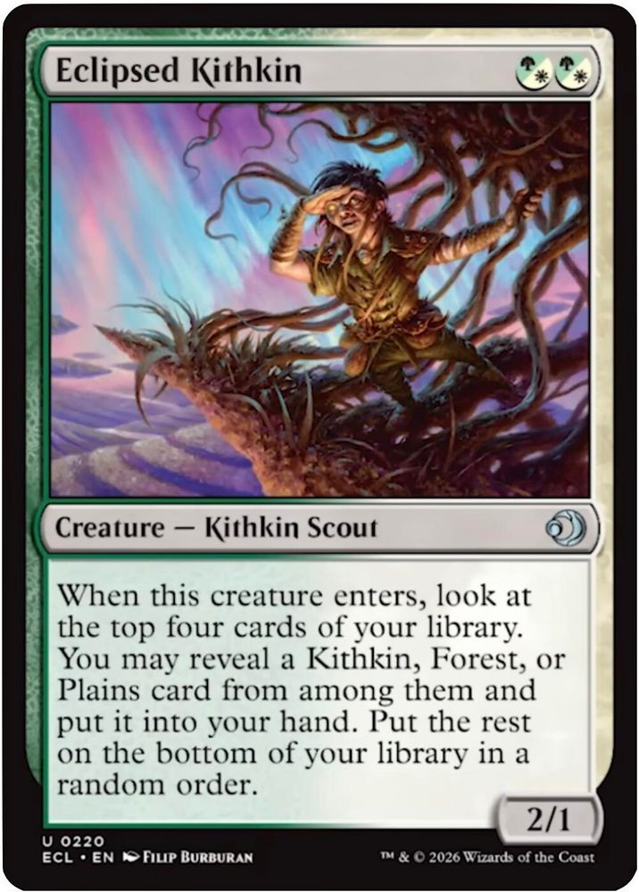 2026 Magic: The Gathering: Lorwyn Eclipsed Eclipsed Kithkin (#220, U, Near Mint)