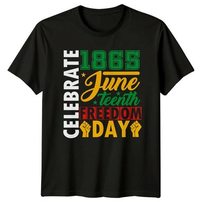 T-Shirt Celebrate 1865 Juneteenth Freedom Day schwarz Geschichte Juneteenth Geschenk