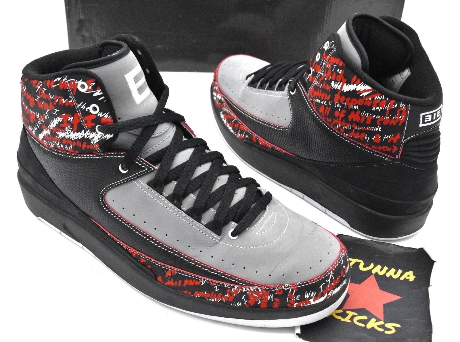 1of313 PROMO🦄 2008 Air Jordan 2 EMINEM SAMPLE size 13 RARE unc bred kaws travis