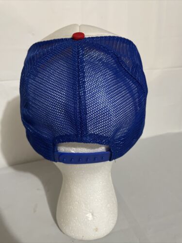 Baseballmütze Kappe New York Vintage Trucker. Druckknopflasche. Schaumstoffnetz. Rot weiß blau. - Bild 3 von 6