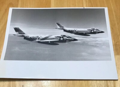 1962 Air To Air Of F3H Demons Of Fighter Squadron 131 USS Constellation Photo