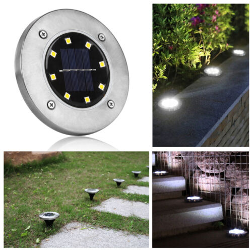 8LED Solarleuchte Bodenstrahler Außen IP65 Gartenleuchten Garten Solarlampen DE - Afbeelding 20 van 20
