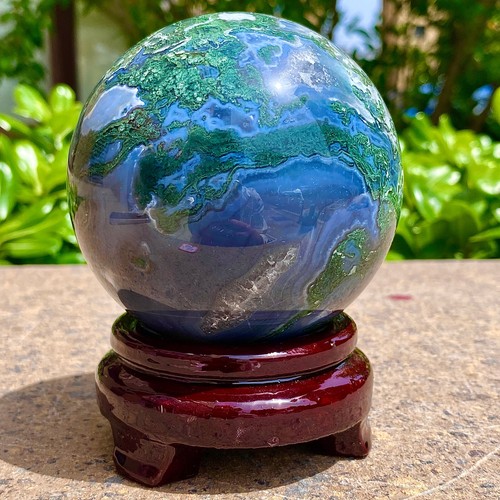 2.16LB Natural water grass agate balls quartz crystal sphere healing - 第 10/15 張圖片