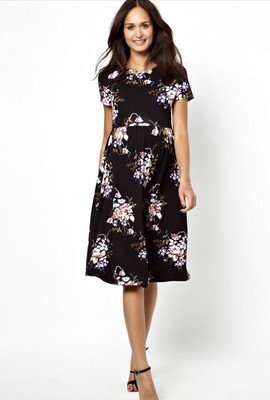 floral midi skater dress