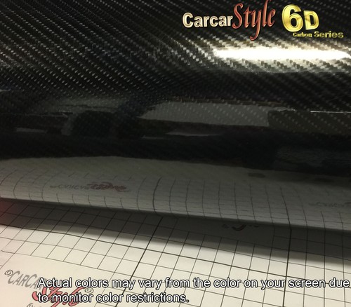 2D/3D/4D/5D/6D Black Carbon Fibre Vinyl Wrap Film Sticker Bubble/Air Free Multi - Picture 8 of 8
