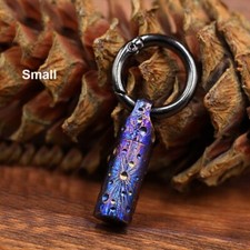 EDC Titanium Waterproof Charm Pendant Pill Storage Container Outdoor Travel Tool