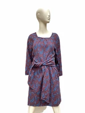 A.P.C Paisley Belted Dress Size XS / Extra small Lined APC