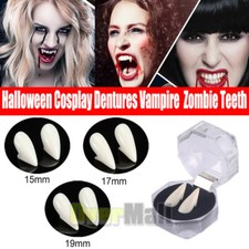 Reusable Vampire Teeth Fangs with Adhesive for Adults and Kids Halloween Cosplay