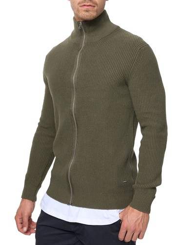 Indicode Herren Strickjacke Dodson-Pullover Zipper Stehkragen Grobstrick Pulli - Bild 16 von 31