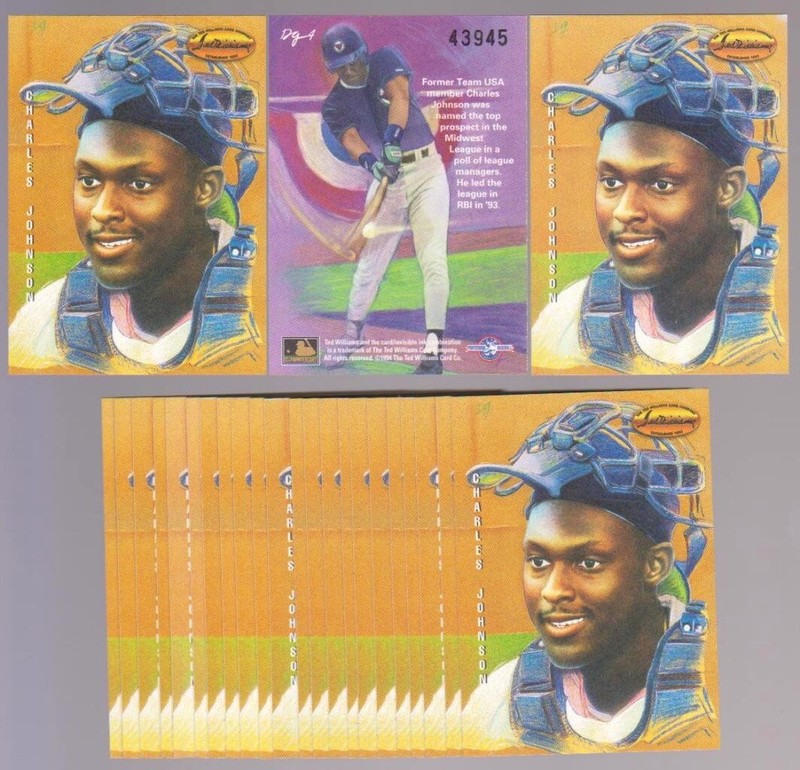 Lot of 25 1994 Ted Williams Company Dan Gardiner Charles Johnson #DG-4  Cards