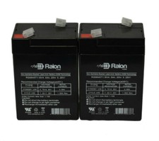 Raion 6V 4.5Ah Replacement Battery For SAITE BT-6M4.0AC - 2 Pack