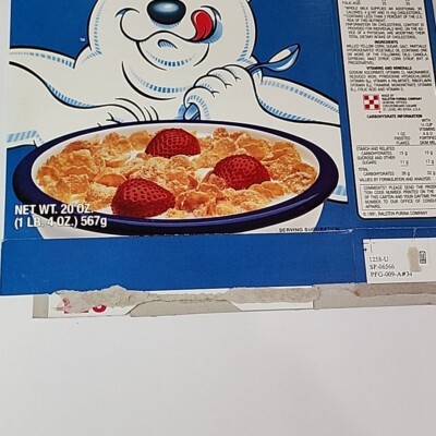 Vintage 1991 Frosted Flakes Breakfast Machine Cereal Box Ralston