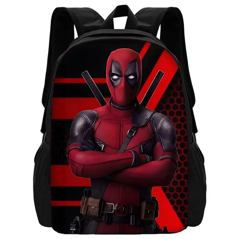 Kids Deadpool School Bag Backpack Rucksack Children Travel Lunch Bag Pencil Case