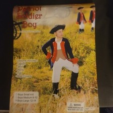 NIP Kids Fancy Dress Patriot Soldier Military Civil War Historical Costume LG