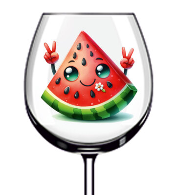12x Aquarell Sommer Wassermelone Weinglas Flasche Becher Vinyl Aufkleber Abziehbild